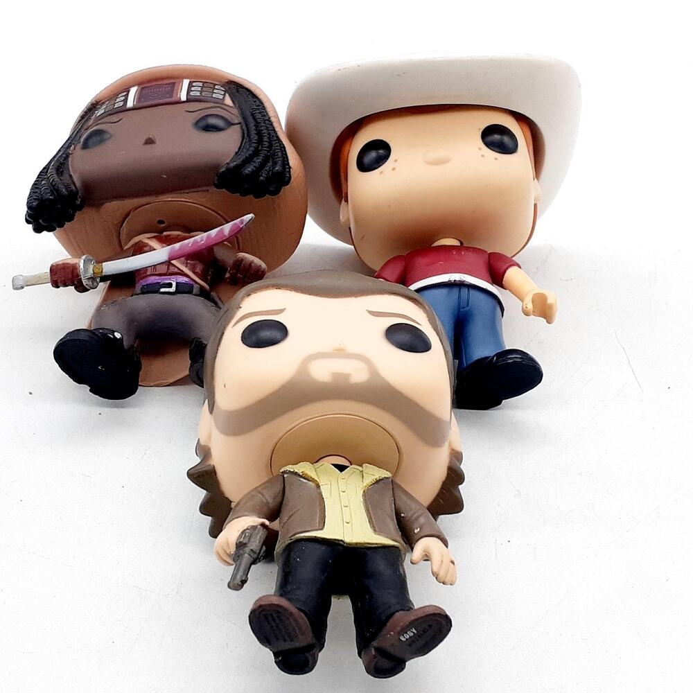Funko Pop Vinyl Figures Lot 3 Walking Dead Rick Carl Michonne Mixed Loose - Picture 2 of 5